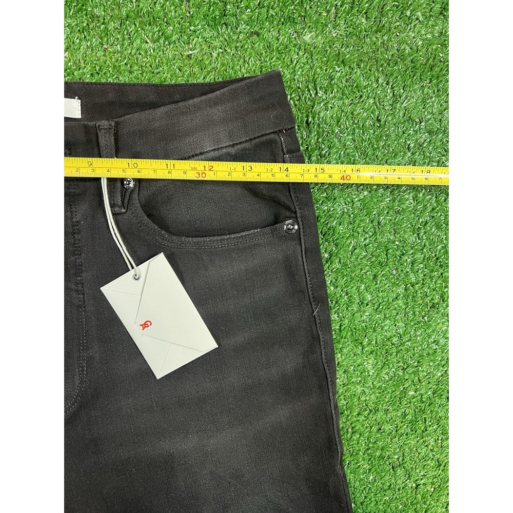 NWT Good American Jeans Womens 8 Black Skinny Good Legs Stretch Distressed Denim - Picture 6 of 9